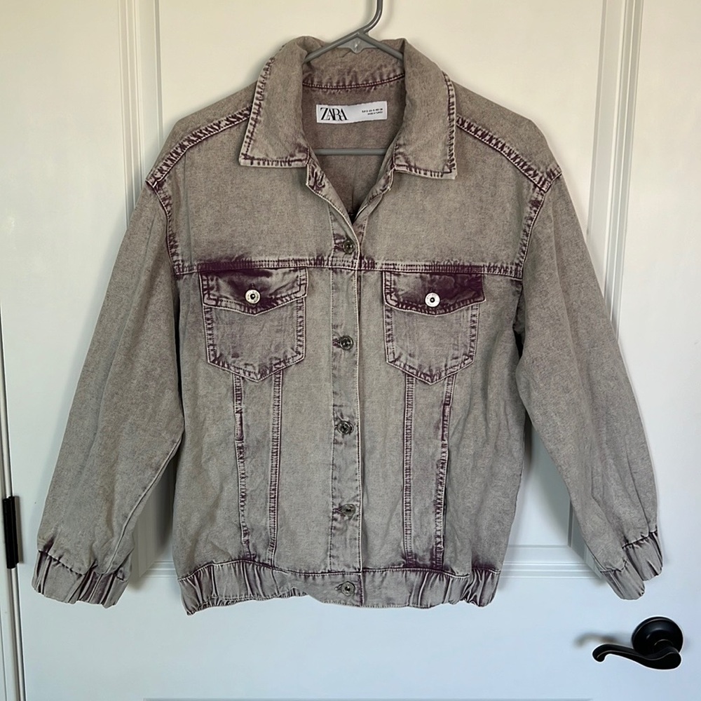 Zara Washed Effect Denim Jacket. - image 1